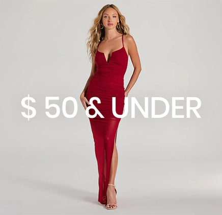 Shop elegant formal dresses $50 and under featuring affordable dresses that don't compromise on quality or style so you can feel stunning at any formal event.